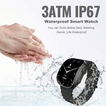 W&O Crisp HD (320x385) Sport Smartwatch With Vibrant Fruit Accents, Built-In BT Calling, Heart Rate Tracking, Cord-Free Charging, 100+ Multi -Sport Mode,Information Reminder,SMS Reminder,Android/IOS Compatible, Premium Zinc Alloy & IML Build, Interchangeable Band,Ideal For Women In Skirts,Compatible With Iphone.Holiday Gifts, Birthday Gifts - 黑色 - 查看 5
