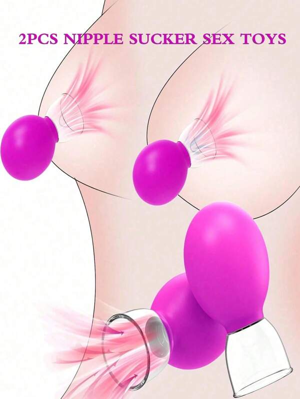 2 Stück Brustwarzen Sauger Klemmen Sexspielzeug für Frauen Lust, Erwachsenen Spielzeug für Frauen Silikon Brustwarzen Saug Sexspielzeug, BDSM Paar Erwachsenen Sexspielzeug, Brustwarzen Saug sexuelle Stimulations Gerät für Frauen (1 Paar)