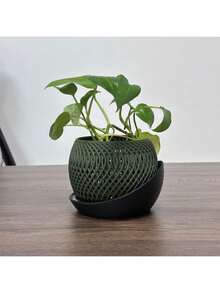 1 件多边形优雅简约花盆，材质较厚，纹理精美，适合多肉植物、插花、庭院、卧室、客厅、浴室 - 彩色 - 查看 7