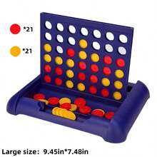 1pc 2-In-1 Four-In-A-Row & Tic Tac Toe 3D Stacking Game, Portable Foldable Board Game Toy, Compact Travel Pocket Size Game Set, Christmas Party & Camping Outdoor Game Toy