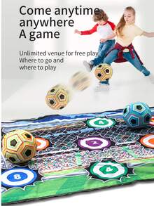 男孩和女孩玩具足球抛球游戏套装，儿童便携式足球套装，钩环足球不含 BPA，早教益智亲子互动游戏，户外/室内/后院/露营/派对游戏，3 岁以上儿童运动游戏礼物