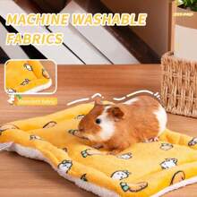 ITANDME Meerschweinchen Bett Karotten Kaninchenbetten Igel Bett Hamsterbett Indoor Kleine Tier Weiche Matte, niedliche 3 Farben weiche waschbare Cartoon-Grafik Rattenmatratze mit Kaschmirkügelchen, Kleintier-Bett für Hamster, Mäuse, Meerschweinchen, Hasen