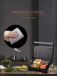 SOKANY 牛排机/帕尼尼早餐机/烤肉机，适用于烤制肉类、香肠、汉堡、三明治