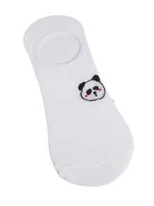 10pcs Random Pattern Women's Thin Summer Ankle Socks, Japanese Style White Breathable Short Socks, Sweat-Absorbent Women Anti-Odor Silicone Non-Slip Invisible Socks, Korean Version Ladies Boat Socks - White - View 4