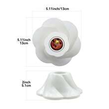 CILIA E26/E27 Lamp Socket Adapter Whit Cover ,Round White & Black Bulb Base Converter For LED/CFL/Incandescent Bulbs