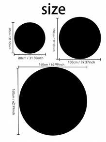1 块客厅圆形地毯床边地毯可水洗抽象风格吸水防滑涤纶地垫可擦拭易清洁适用于客厅卧室办公室厨房浴室等室内场景入口地毯装饰地毯返校 - 彩色 - 查看 2