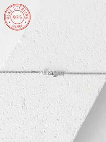 925 Silver Custom Ladies Fashion Bracelet, Unique Font Personalized English Name Bracelet , Suitable For Vacation Wear, Daily Out Wear Fashion Jewelry - Multicolor - View 3