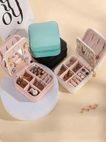 1 Stück Reiseschmuckbox mit Spiegel, multifunktionale Schmuckaufbewahrungsbox, tragbare Schmuckbox mit großer Kapazität für Ringe, Halsketten, Parfüm, Lippenstift Aufbewahrung und Organisation, perfektes Geschenk für Ehefrau, Freundin, Geliebte, Lehrerin, Abschluss, Weihnachten für Frauenaufbewahrung Organisator Reiseessentials Schulanfang Dormitory Aufbewahrung