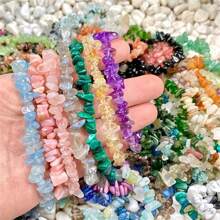 7/14/28 Pcs/Set Natural Stone Adjustable Beaded Bracelet, Asymmetrical Stone Bracelet Suitable For Men And Women, Ideal For Daily Wear And Gift-Giving