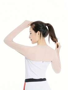 1pc Cooling Arm Sleeve, Made Of Breathable Elastic Quick-Dry Ice Silk, Perfect For Daily Wear, Cycling, Running, Golf, Fishing, Hiking, Basketball, Soccer And Outdoor Activities, Anti-UV, Beach Essential