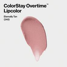 Labial líquido con brillo de labios transparente, ColorStay Overtime Lipcolor, de doble extremo con vitamina E, 340 Eternally Tan, 0.07 Fl Oz - Multicolor - Ver 5