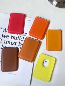 Apple Magsafe Leather Magnetic Adhesive Card Slot PU Leather Card Holder