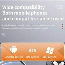 无线耳塞，黑色商务风格，入耳式无线耳机带充电盒，无线，电容式麦克风，降噪，音量控制，适用于手机使用的无线耳机迷你音乐耳塞 - 黑色 - 查看 10