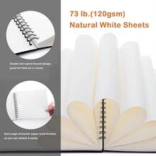 - Bloc de papel para marcador artístico, cuaderno de bocetos cuadrado portátil de 19.3 x 19.56, 60 hojas de rotuladores, papel de dibujo de 120 g/²/31.75 kg para dibujo y pintura, - 9" x 12" - Ver 6