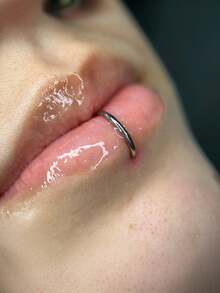 3 件/2 件/1 件银色朋克风格无孔唇环时尚个性化唇环，男女皆宜