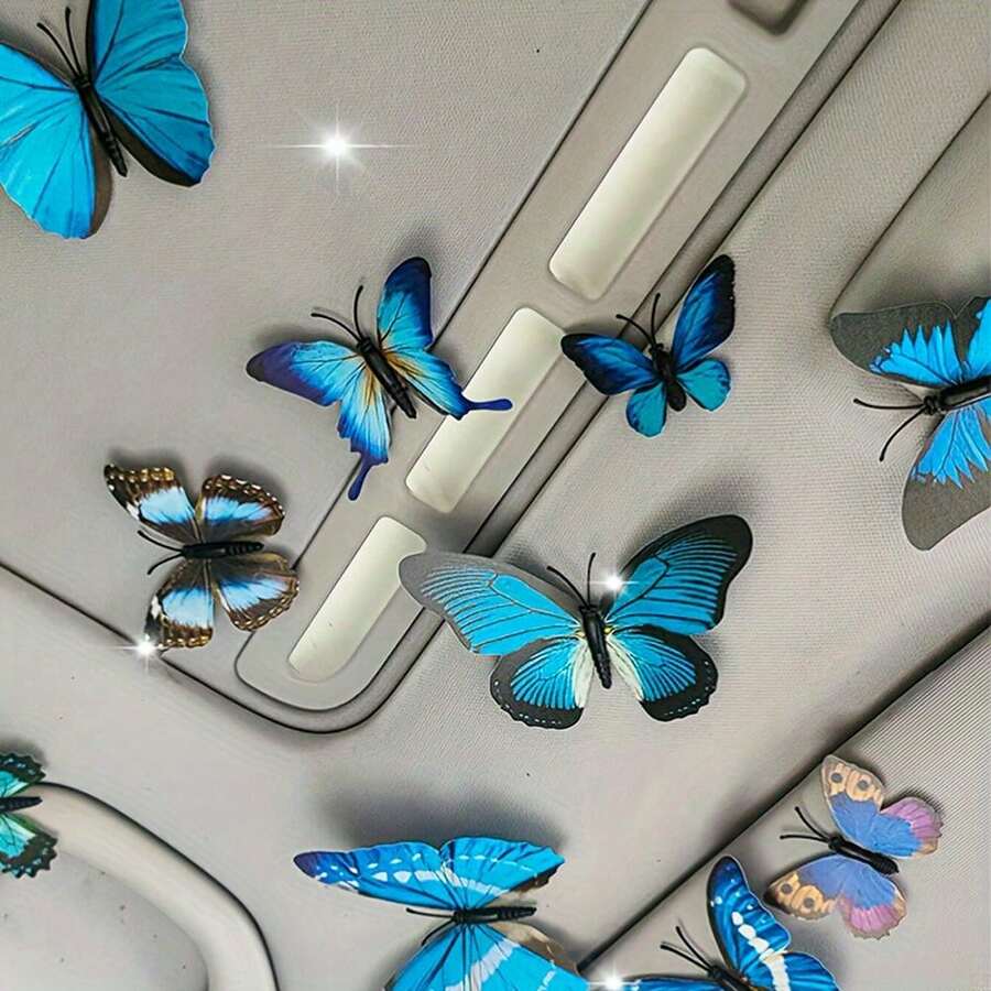 12张蝴蝶形汽车内饰贴纸