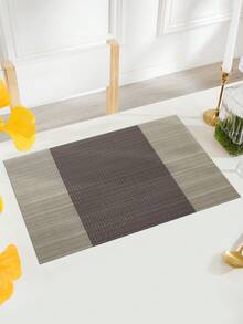 2/4/6/8/12pcs Woven Striped Placemats, Hollow Drain Tea Coasters, PVC Material 11.8in X 17.7in Heat-Insulating Mats, Washable, Trimmable, Easy To Clean, Wipe-Able, Non-Slip, Heat-Resistant, Suitable For Gifts, Room Decor, Dining Table Decor, Home Decor, Birthday Decor, Wedding Decor, Outdoor Decor, Picnic Decor