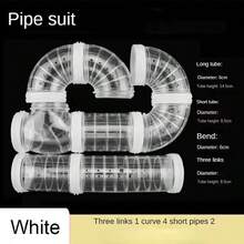 Set de 8 piezas de accesorios para modificar la jaula de hámster, tubos de conexión DIY, túnel de ejercicio, suministros para mascotas para hámster, jerbo, chinchilla, tubos móviles, tubos entrelazados