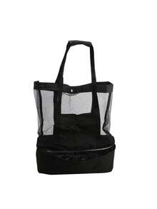 Bolsa grande com compartimento isolado à prova d'água, bolsa tote, bolsa de praia, bolsa de viagem - Preto - Ver 7