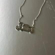 1 件时尚镂空字母锁骨项链，简约精致吊坠项链，音乐节派对珠宝配饰礼物