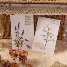 [6pcs/Set] Transparent PET Stickers, DIY Photo Album/Planner/Stationery Decor Stickers, Realistic Plant & Flower, Retro & Ins Style, Multiple Designs Available School Supplies,Back To School