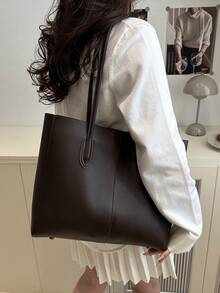 High Capacity Tote Bag, Casual Daily Versatile Personalized Tote Bag, Fashionable Medium Handbag