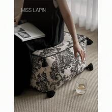 Seat Cushions & Backrest Pillows - Ink Plum Square Style Su-sake (including Plenty Of Filling) - View 4