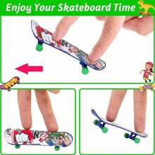 6/12/48PCS Finger Skateboard Set, Professional Mini Finger Skateboard Fever, Desktop Finger Skateboard Puzzle Stress Reduction Toys, Birthday Party Gift, Gift Bag Filler, Pinata Filler, Random Color,Party Fillers Gifts,Finger Board,Games,Toys Games,Mini Toys Birthday,Mystery Games