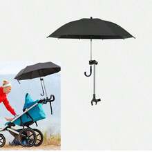 Versatile Adjustable Umbrella Holder - Easy Tool-Free Attachment For Wheelchairs, Bikes, And Strollers - Perfect Gift For Holidays & Outdoors - Black - View 10