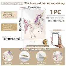 1pc Baby Room Decor Nursery Wall Art.Unicorn Mural, Unicorn Kids Room Decor, Girls Bedroom Mural, Whimsical Unicorn Poster, Kids Room Digital Wall Art, Playroom Decor, Toddler Room Prints, Eclectic Nursery Wall Art.Baby Nursery - Cute And Playful Children's Decor.Various Sizes 20-70cm, Framed Or Unframed Available, Perfect For Baby Room Decor.Home Decor, Summer Wall Art - Multicolor - View 23
