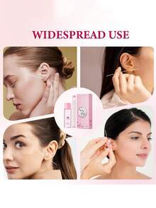 1 caja de Solución de limpieza de perforaciones de oreja con aroma a melocotón, línea fina anti-bloqueo para agujeros de la oreja, línea de limpieza de cerumen, escuela, vuelta al colegio, viaje, artículos esenciales de viaje, artículos esenciales del hogar, limpiador de oídos - Multicolor - Ver 4