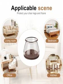 4/8/16/24/36pcs Furniture Leg Floor Protectors, Suitable For Hardwood Floors, Furniture Pads, Chair Leg Sliders, Silicone Chair Leg Covers, Prevent Floor Scratches And Reduce Noise, Applicable For Kitchen, Living Room, Bedroom, Cafe, 3 Styles Available