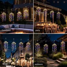 Luces decorativas colgantes de jardín solares, Luces en forma de medusa de 256 LED con alambre de cobre con 8 modos, luces de hadas resistentes al agua IP44, para fiestas de verano, jardines, pérgolas, bodas, pabellones y centros comerciales