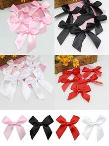 22pcs Red, Black, Red & White Bow, Flower Decorative Sewing Embellishments For Scrapbooking, Cards Making, Wedding, Birthday Party, Christmas Gifts, Women Fashion Headpiece, Elegant Party Supplies, Ribbon Bows, Decorative Bows - Large - View 7