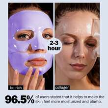 （1 件/3 件/4 件/5 件/6 件/8 件/10 件）XIOIMY 胶原蛋白强效保湿面膜套装，深层滋养，补水，柔滑亮肤，告别干燥，暗沉，松弛，提升弹性，面部护理 - 紫色 - 查看 4