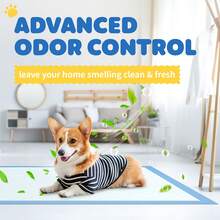 100/50/40/20片装宠物尿垫，一次性狗尿垫，猫砂垫，加厚幼犬训练垫，宠物清洁用品，狗厕所垫，超强吸水速干，防漏防异味，适用于家庭、汽车和露营（请根据宠物体型选择尺寸），方便训练和处理意外情况 - 适用于狗、幼犬、猫和其他宠物 - 藍白色 - 查看 6