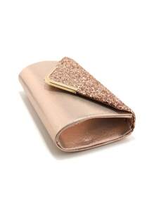 Clutch Bags V Design Metal Chain Glitter Sequined Evening Bags With Envelope Party Wedding Casual Lady Handbags Banquet Dinner Purse
