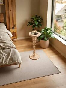 Meja Samping Kayu Bundar Modern, Meja Ujung, Meja Kopi Kayu, Meja Teh Kayu, Meja Samping Kecil, Meja Kopi Multifungsi untuk Ruang Tamu, Sofa, Kamar Tidur, Dudukan Tanaman Kayu, Furnitur Dekorasi Rumah, 24D x 24W x 60H Cm - MultiWarna - View 4