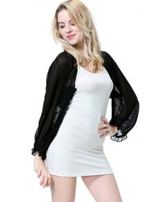 1 Stück Damen stilvoller einfarbiger Schal, modische, lässige, atmungsaktive, ärmelloser Kleid-Oberbekleidung, Sommer-Polka-Punkt-Schal-Cover-Up, geeignet für den täglichen Gebrauch, Partys und Anlässe