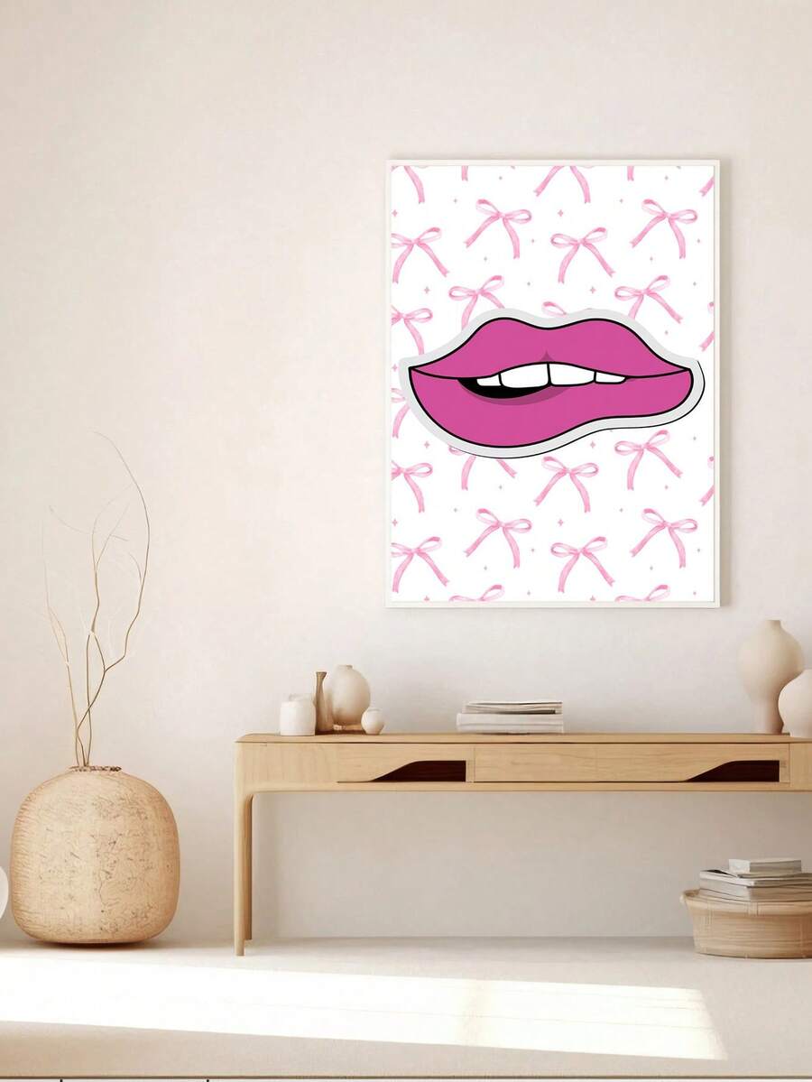 1 件粉色艺术印刷品墙面艺术亲吻嘴唇墙面艺术宿舍墙面艺术嘴唇印刷学院风宿舍少女可打印时尚墙面艺术化妆墙面装饰房间装饰墙面艺术客厅装饰办公室装饰卧室装饰厨房装饰浴室装饰墙面装饰家居装饰海报无框 - 彩色 - 查看 1