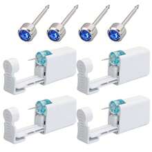 1-10pcs Ear Piercing Kit Disposable Ear Piercing Gun Built-In Ear Studs For Home Self Piercing Tools - Blue - View 14
