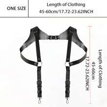 Fashion Men's Backpack, PU Leather Texture, Gothic Style Body Shaping, Easy To Match With Jeans, Daily Essentials