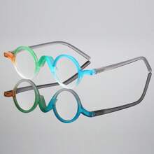 1 buc Ochelari de citit rotunzi retro pentru bărbați, vintage, mici, personalizați, eleganți, ușori, de înaltă calitate, vedere clară pentru computer, citit, jocuri, disponibili în 100-350 de grade