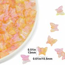Suministros para hacer joyas con cuentas con estilo de mariposa para hacer collares, pulseras, llaveros, decoración de pasteles, estilo de verano