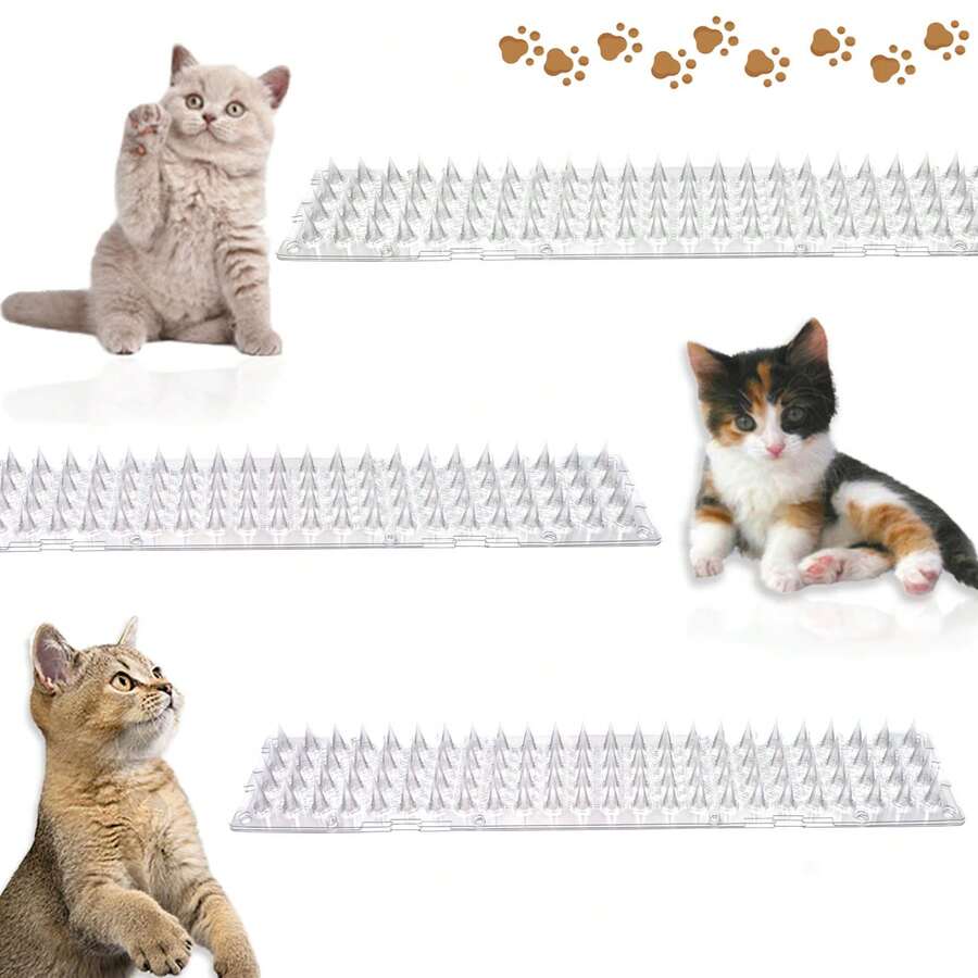 Clear Transparent PVC Bird Spike Strips For Outside Fences And Roofs To Keep Birds, Pigeons, Cats, Squirrels, Raccoons Away And Keep Birds From Building Nest - Multicolor - View 1