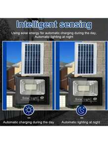 1 Model Outdoor Solar Lighting, LED Beads Bright White Light Dusk To Dawn, Solar Security Floodlight For Barn, Garden, Garage, Path, Yard, Terrace, Lawn, Balcony, With Cable