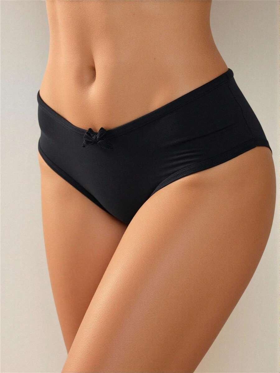 Panty de Encaje Floral con Acabado Suave - Negro - Ver 1