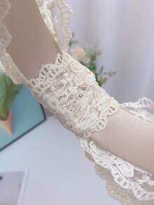 1件装女士性感蕾丝蝴蝶结发箍，优雅日常甜美校园风配饰，适合女士发饰，女士头饰发箍