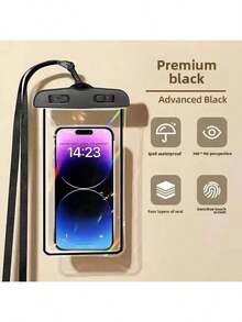 1个防水手机壳,休闲防水手机壳,PVC材质,荧光防水,适用于 15/14/13/12/11 Pro Max/XS Plus,兼容7.0英寸及以下三星Galaxy手机,防水手机干袋,海滩度假必备,适合夏季度假、潜水、游泳等户外活动。 - 彩色 - 查看 7