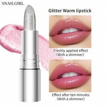SNAILGIRL Magic PH-Changing Lipstick, Black & Red Glitter Shimmery Lip Gloss, Temperature-Changing Tinted Lip Balm, Moisturizing & Nourishing Lip Makeup For Women & Girls, 24-Hour Long-Lasting Color, Suitable For All Skin Types, Perfect For Daily Makeup, Valentine's Day Gift, Ideal For Casual, Street, Holiday, Party Occasions All Year Round - Nhiều màu - Xem 12